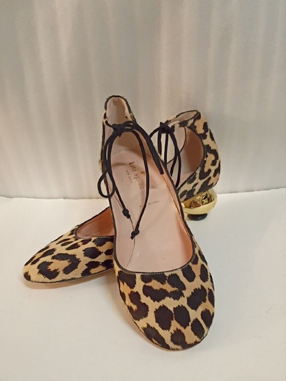 Kate Spade Leopard print Calf Hair Kitten Heel Shoes  Sz 9.5 Like new!!